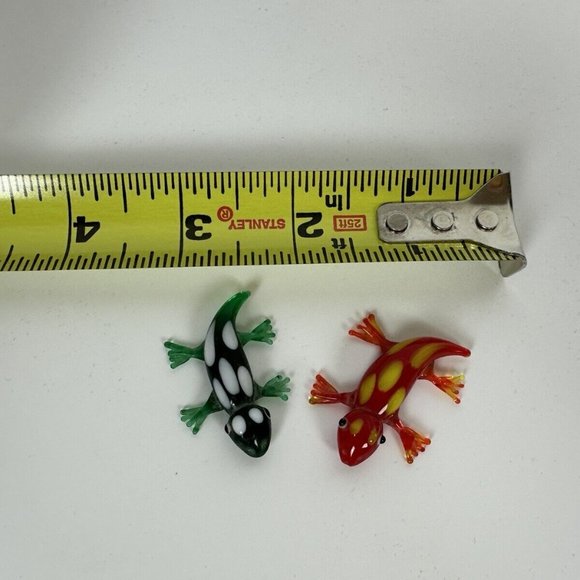 Vintage Hand Blown Lampwork Art Glass Murano style‎ lizards Set of 2 - Picture 2 of 3